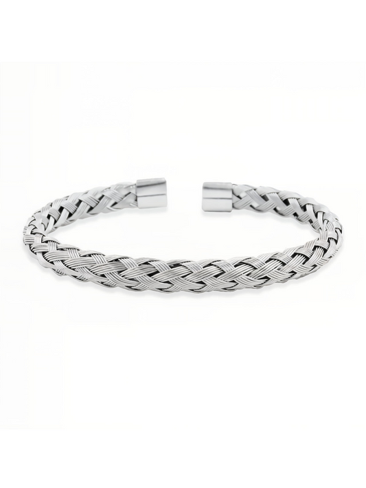 Braided Cord Bracelet (Silver)