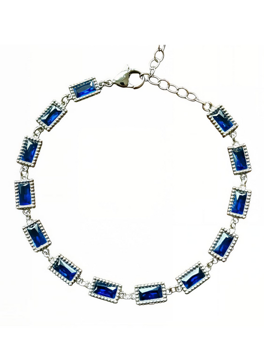 Halo Stone Bracelet (Sapphire)