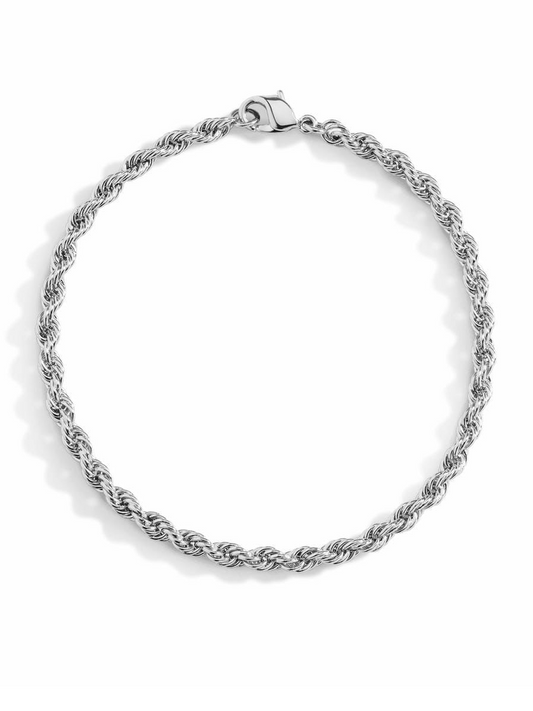 3mm Rope Bracelet (Silver)