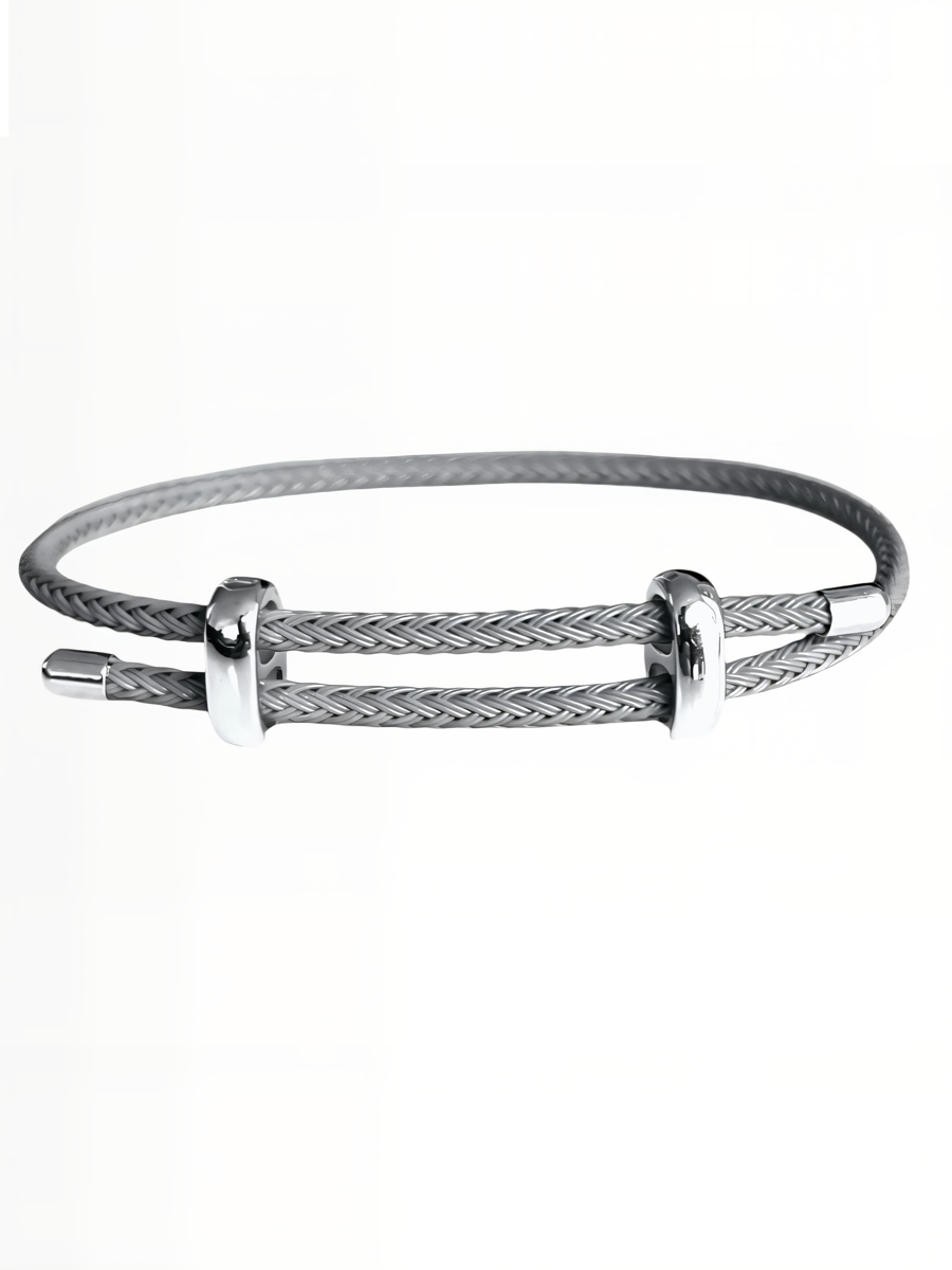 Tipped Rope Bracelet (Silver)