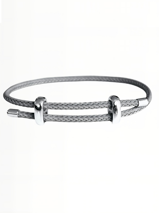 Tipped Rope Bracelet (Silver)